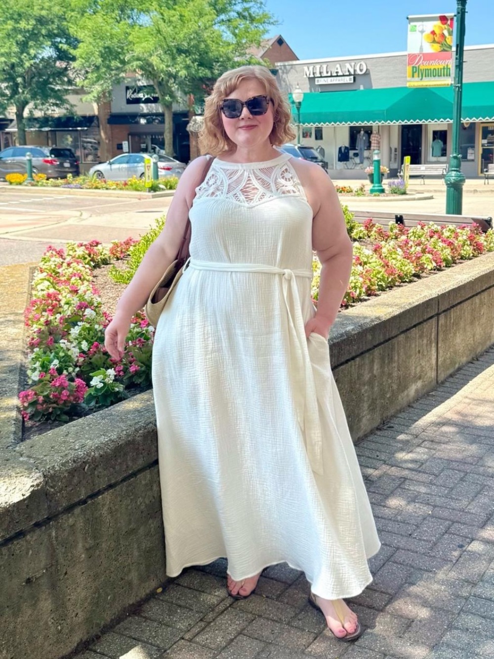 BloomChic White Muslin Dress